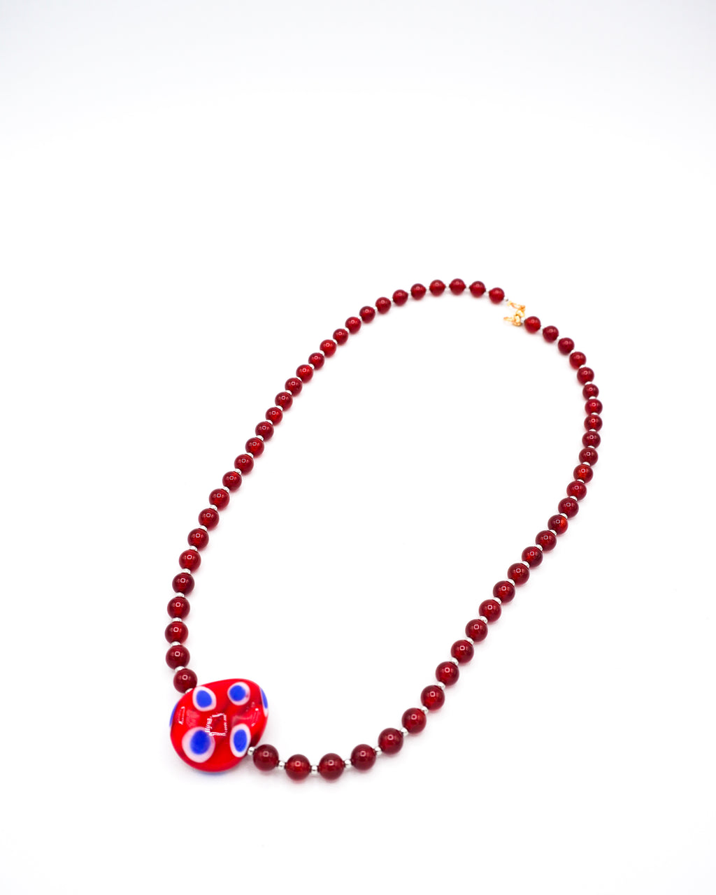 Collar en cuarzo natural y murano