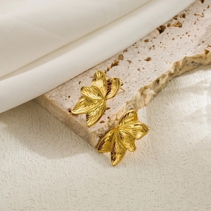 Orecchini a Foglia Dorati