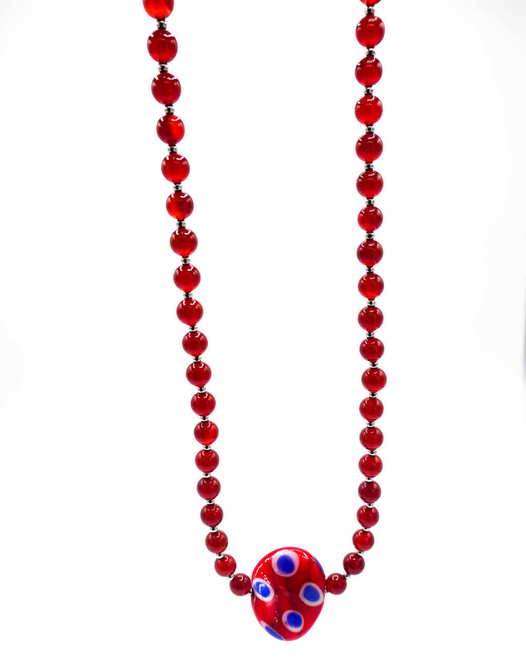 Collar en cuarzo natural y murano